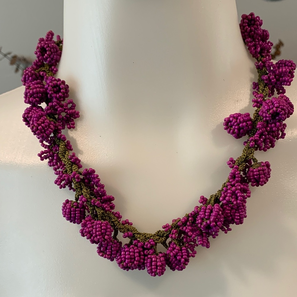 Unique Grapevine Beaded Necklace